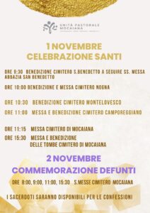 Read more about the article CALENDARIO CELEBRAZIONI SANTI COMMEMORAZIONE DEFUNTI